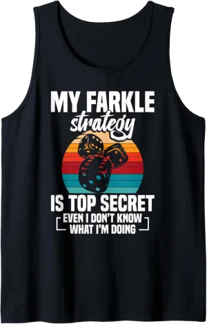 Farkle Game Night Dice Lover Club Secret Tournament Farkle Tank Top