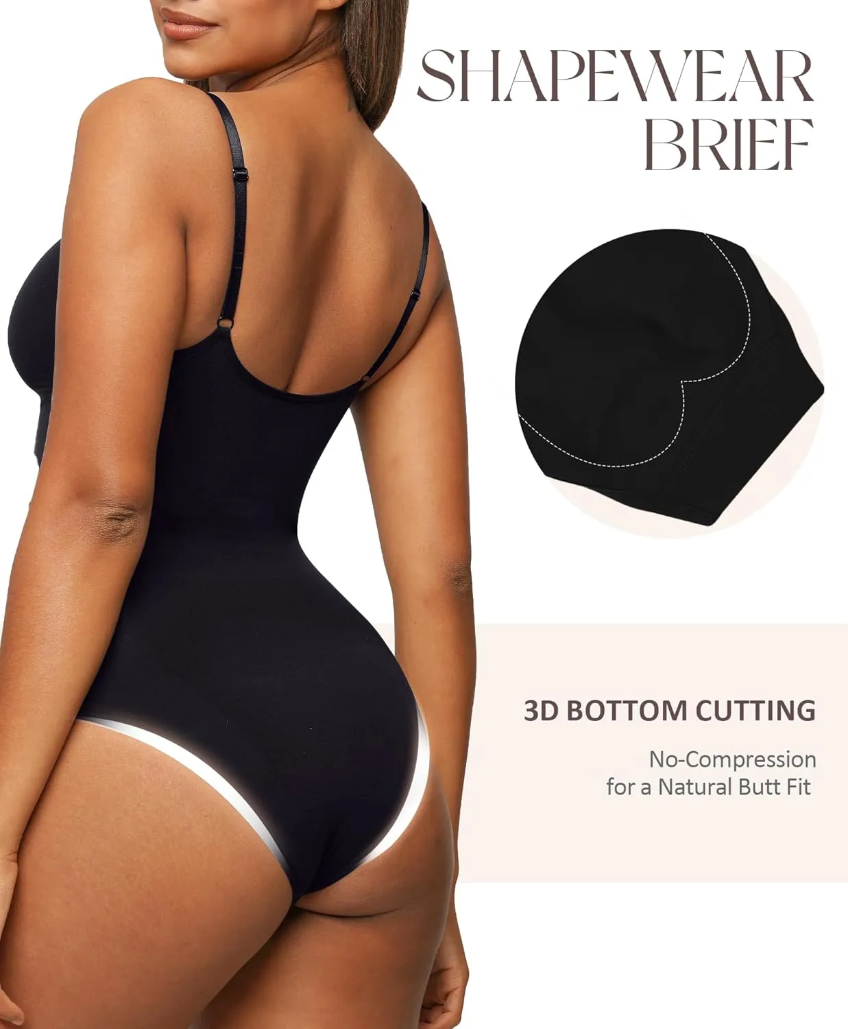 FeelinGirl Shapewear Bodysuit Sculpting Tummy Control Body Shaper for Women Seamless Plus Size Butt Lifting Shaper