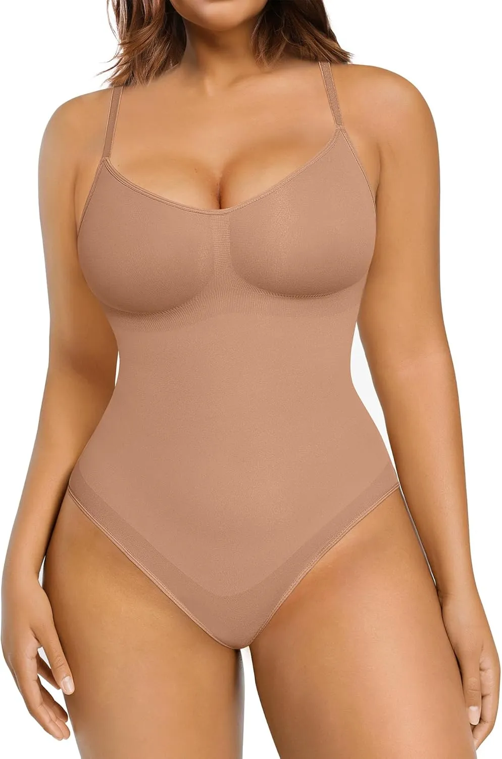 FeelinGirl Shapewear Bodysuit Sculpting Tummy Control Body Shaper for Women Seamless Plus Size Butt Lifting Shaper