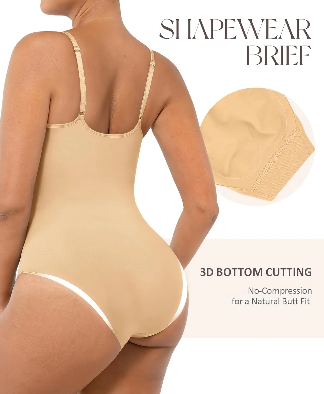 FeelinGirl Shapewear Bodysuit Sculpting Tummy Control Body Shaper for Women Seamless Plus Size Butt Lifting Shaper