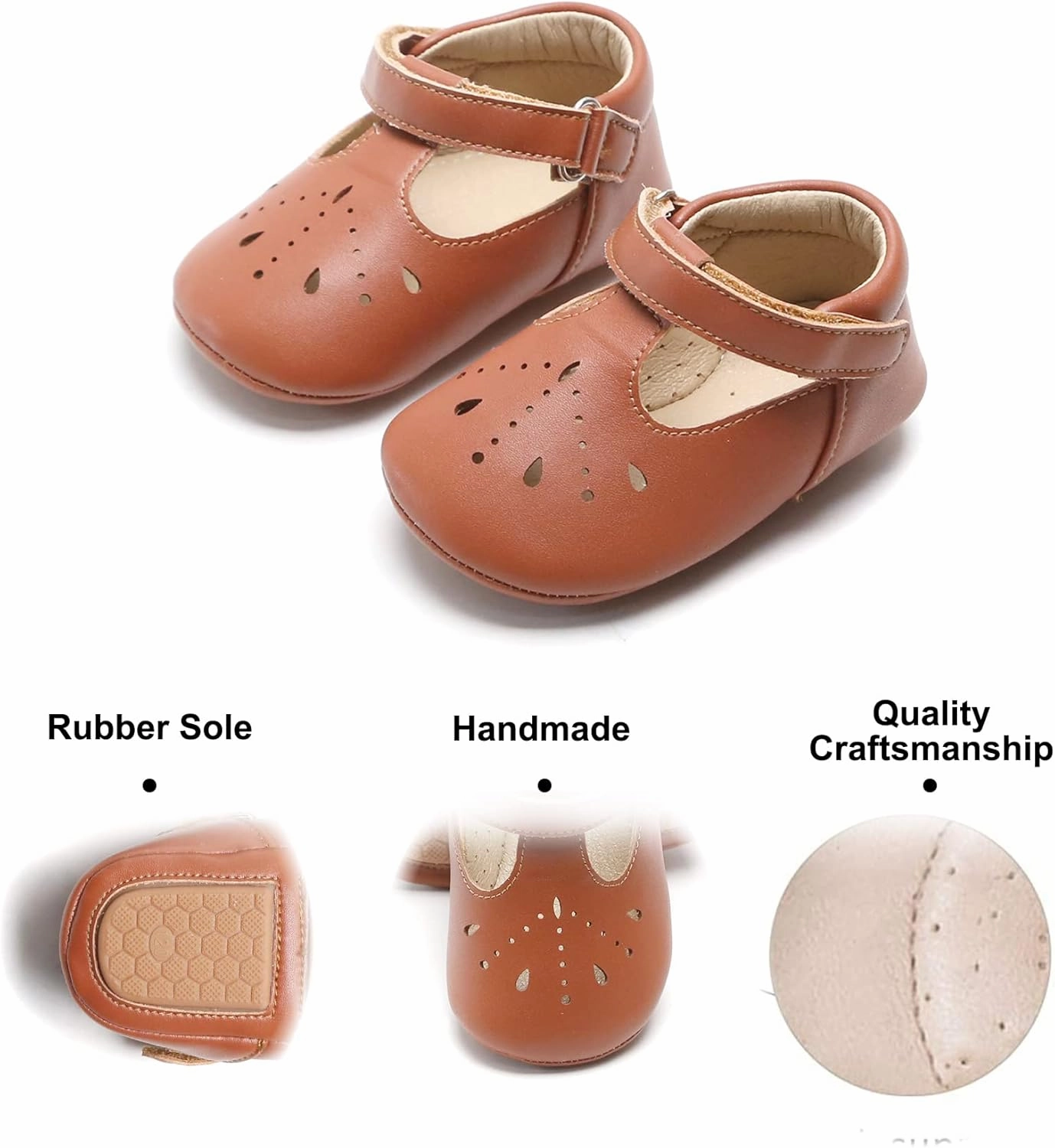 Felix & Flora Soft Sole Baby Shoes - Infant Baby Walking Shoes Moccasinss Rubber Sole Crib Shoes