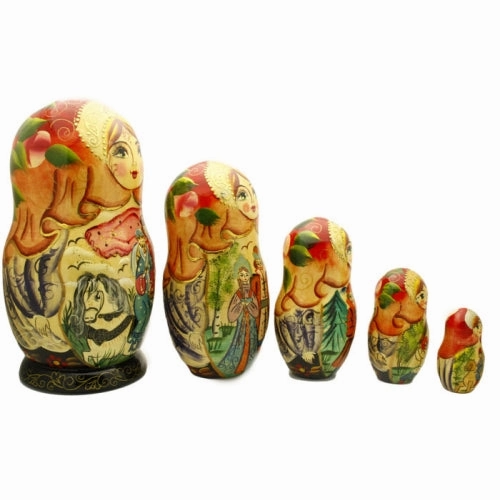 Firebird and Princess Vasilisa Nesting Doll Set