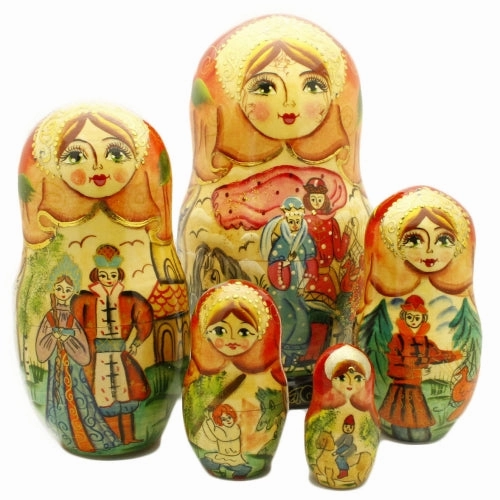 Firebird and Princess Vasilisa Nesting Doll Set