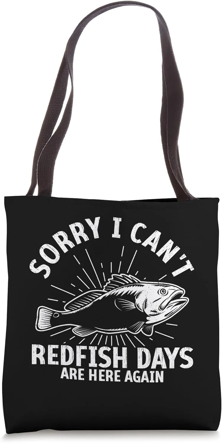 Fish Fisherman Redfish Lures Fishing Redfish Tote Bag