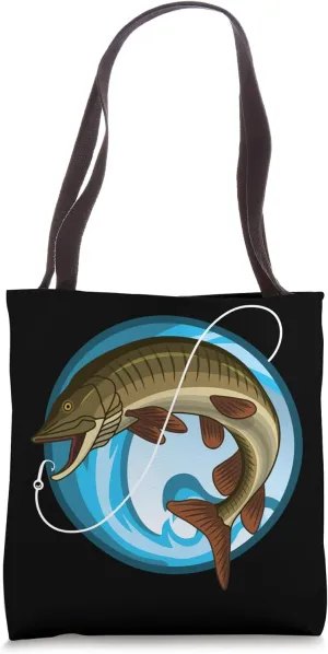 Fisherman Angler Fishery Fish Hook Fishing Tote Bag