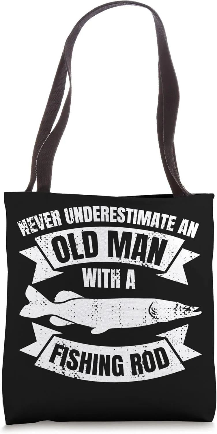 Fisherman Grandpa Fishing Guy Fishery Tote Bag