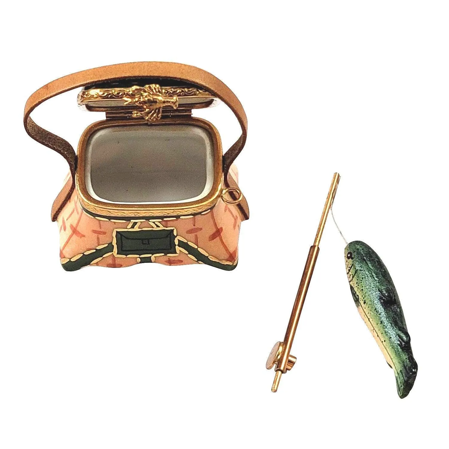 Fishing Basket with Rod & Fish