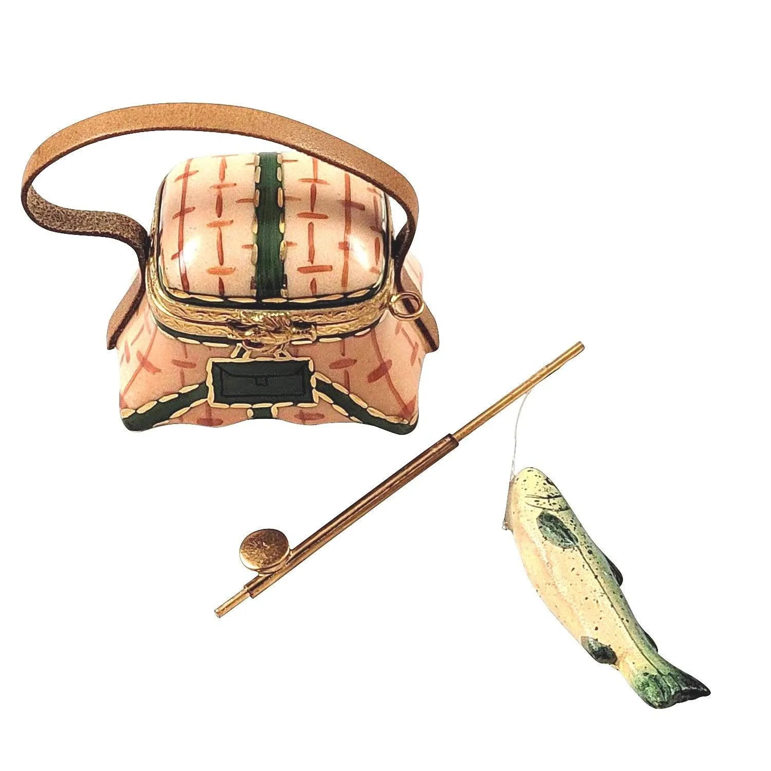 Fishing Basket with Rod & Fish