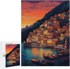 Fishing Village Jigsaw Puzzle for Adults and Families Greaty 500 Piece Puzzles Family Game Night Activity Unique Precision Fit Pieces