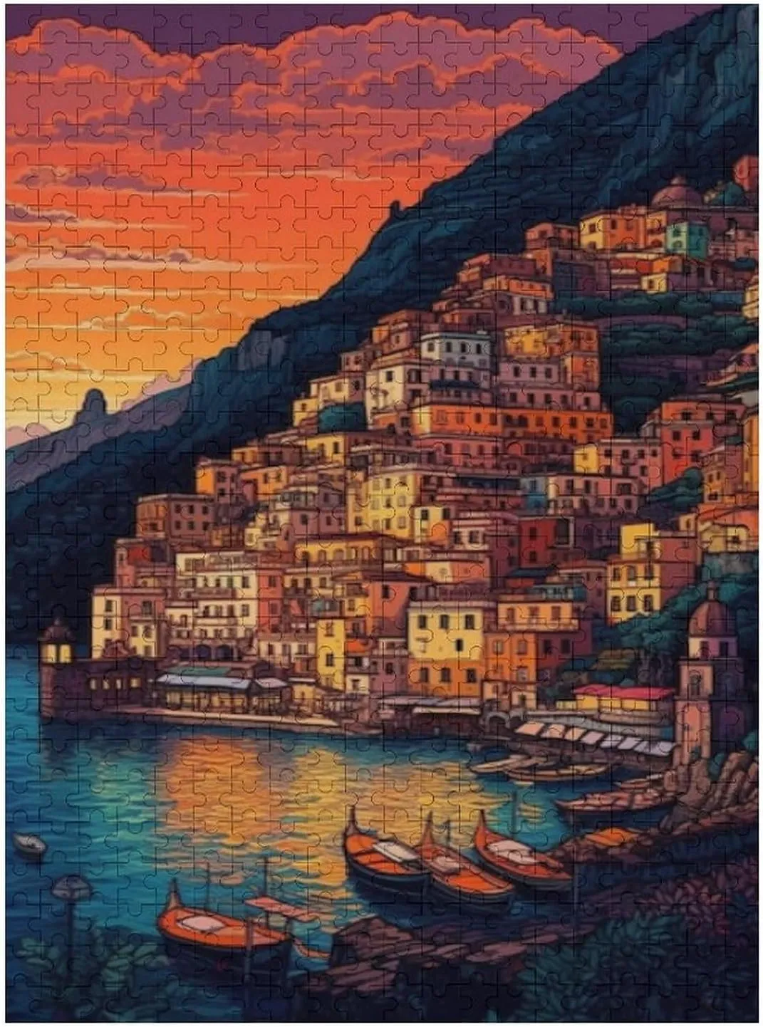 Fishing Village Jigsaw Puzzle for Adults and Families Greaty 500 Piece Puzzles Family Game Night Activity Unique Precision Fit Pieces