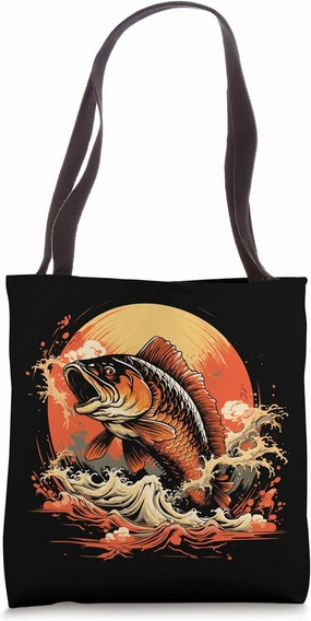 Fishing Illustration Tote Bag