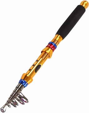 Fishing Rod, High Sensitivity Fishing Rod Telescopic Lightweight Pole Retractable Design Portable Freshwater Casting Hard Fish Gear with Storage Bag for Fish