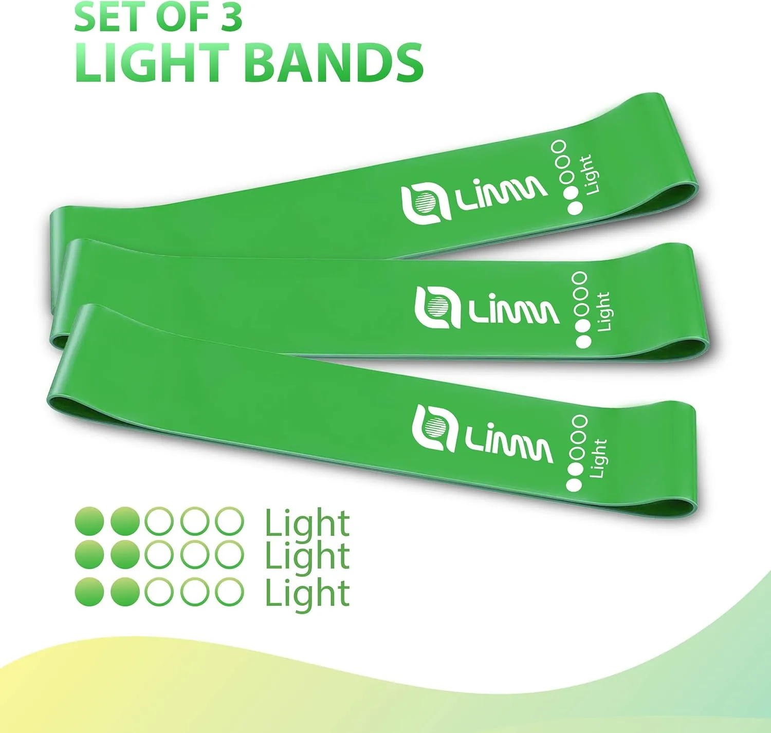 Fittest Pro by Limm Resistance Bands for Legs and Butt, Fabric Exercise Loop Bands Yoga, Pilates, Rehab, Fitness and Home Workout, Strength Bands for Booty
