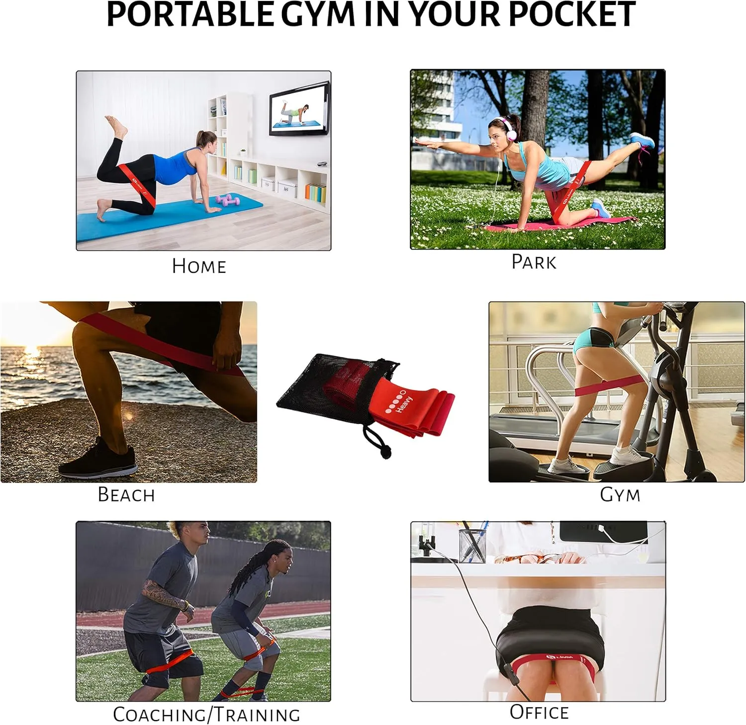 Fittest Pro by Limm Resistance Bands for Legs and Butt, Fabric Exercise Loop Bands Yoga, Pilates, Rehab, Fitness and Home Workout, Strength Bands for Booty
