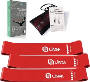 Fittest Pro by Limm Resistance Bands for Legs and Butt, Fabric Exercise Loop Bands Yoga, Pilates, Rehab, Fitness and Home Workout, Strength Bands for Booty