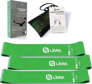 Fittest Pro by Limm Resistance Bands for Legs and Butt, Fabric Exercise Loop Bands Yoga, Pilates, Rehab, Fitness and Home Workout, Strength Bands for Booty