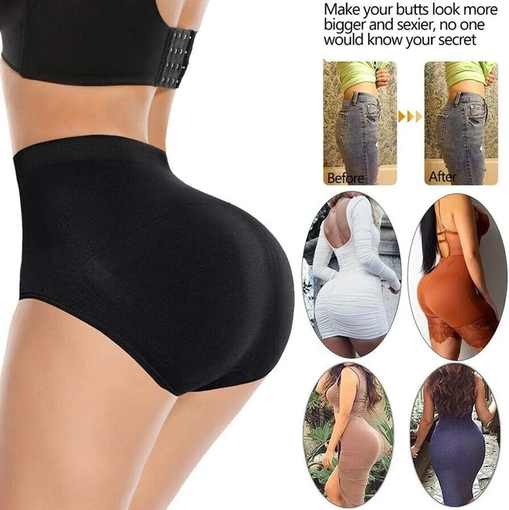 FLORATA Women Butt Lifter Panties Padded Shapewear Hip Enhancer Underwear Pads Shorts with Removable Pads