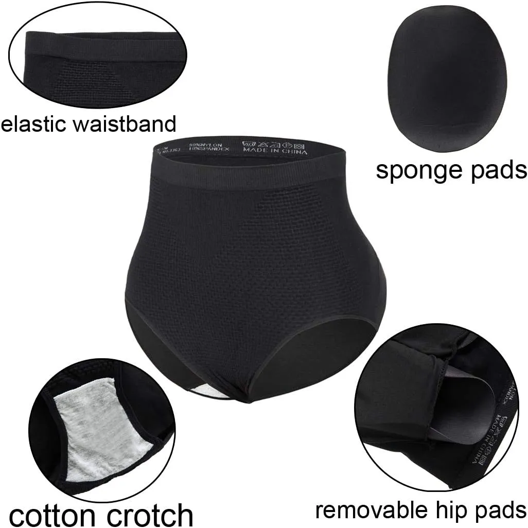 FLORATA Women Butt Lifter Panties Padded Shapewear Hip Enhancer Underwear Pads Shorts with Removable Pads