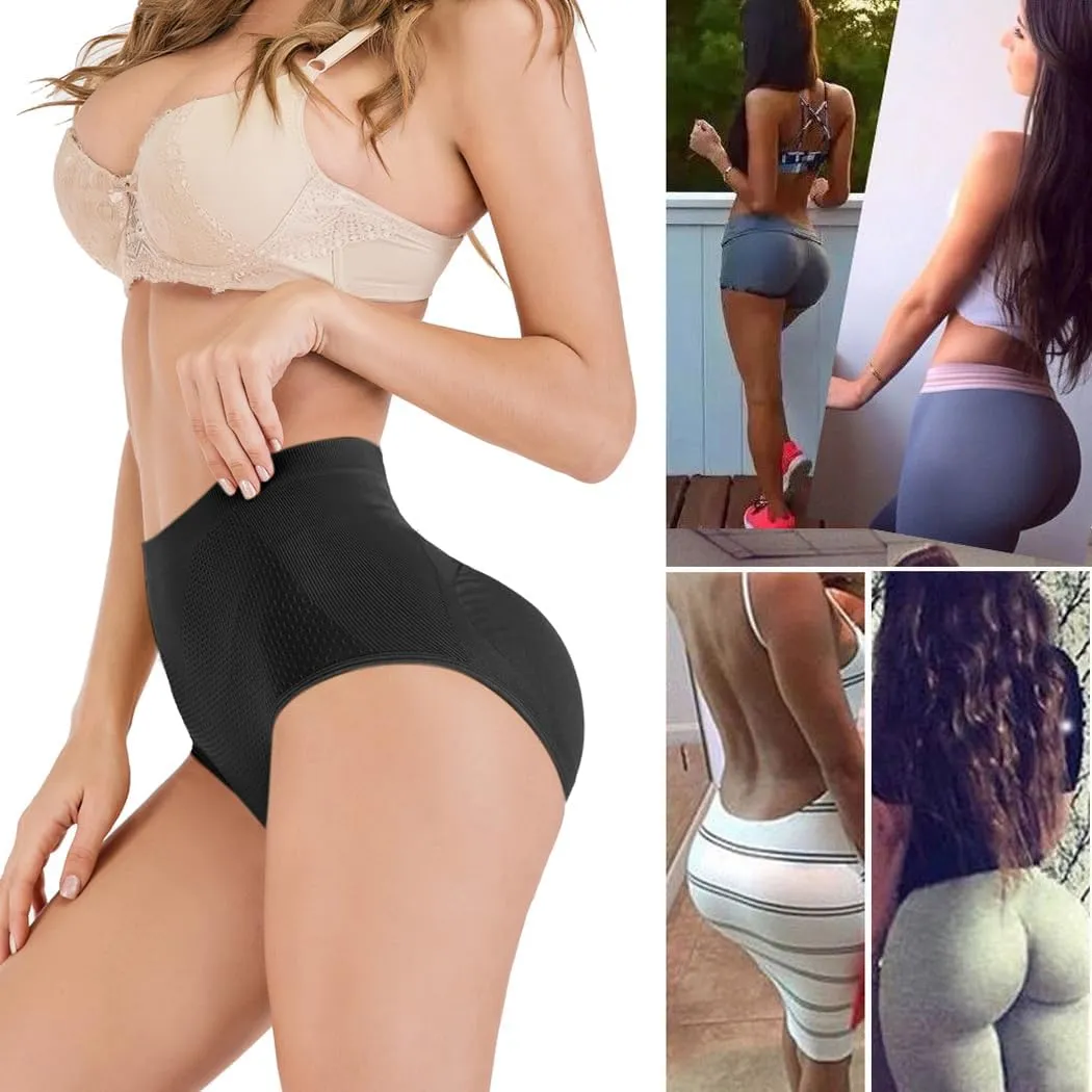 FLORATA Women Butt Lifter Panties Padded Shapewear Hip Enhancer Underwear Pads Shorts with Removable Pads