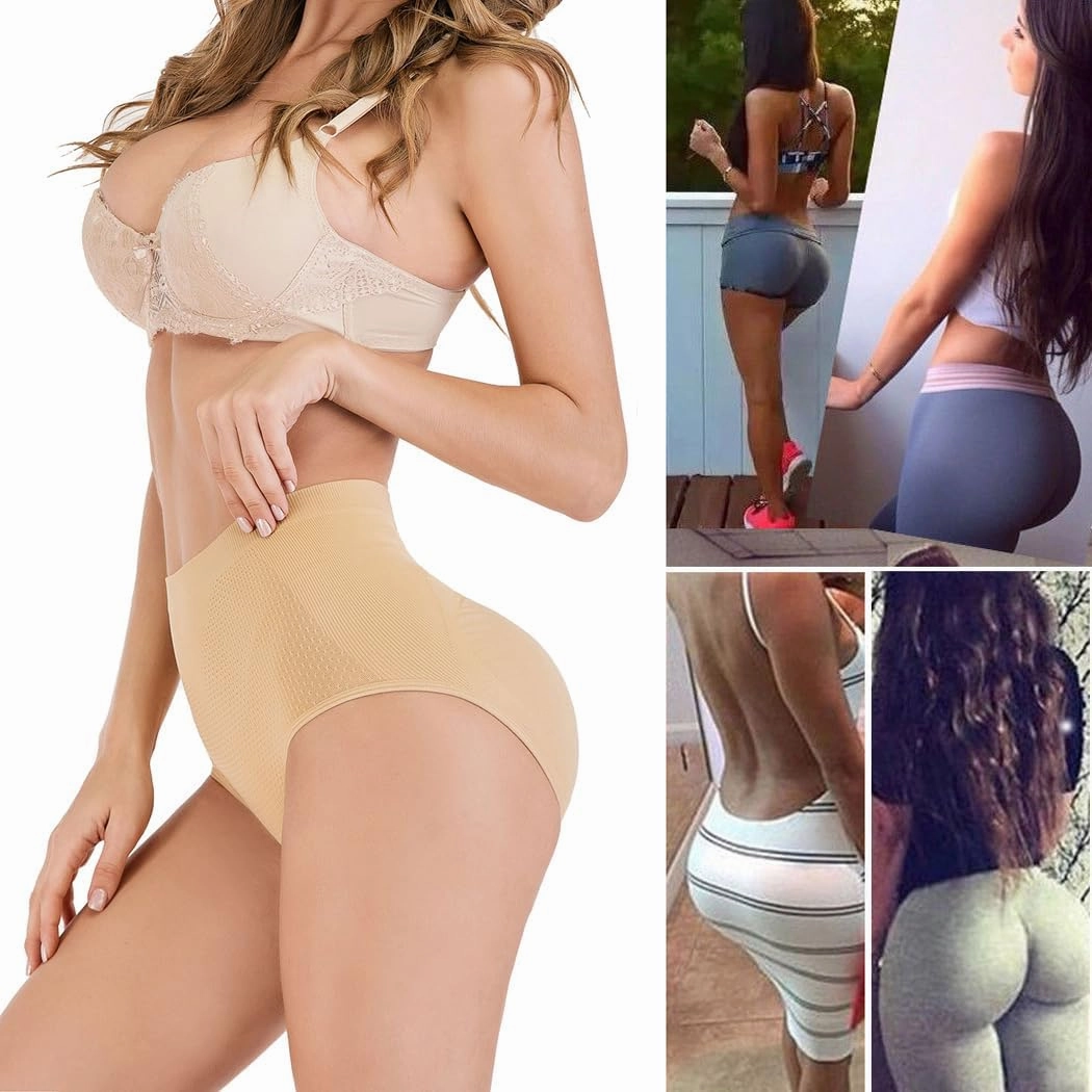 FLORATA Women Butt Lifter Panties Padded Shapewear Hip Enhancer Underwear Pads Shorts with Removable Pads