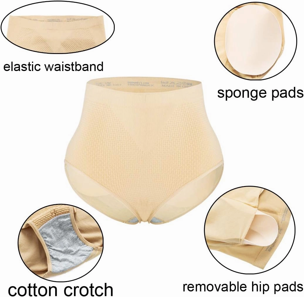 FLORATA Women Butt Lifter Panties Padded Shapewear Hip Enhancer Underwear Pads Shorts with Removable Pads