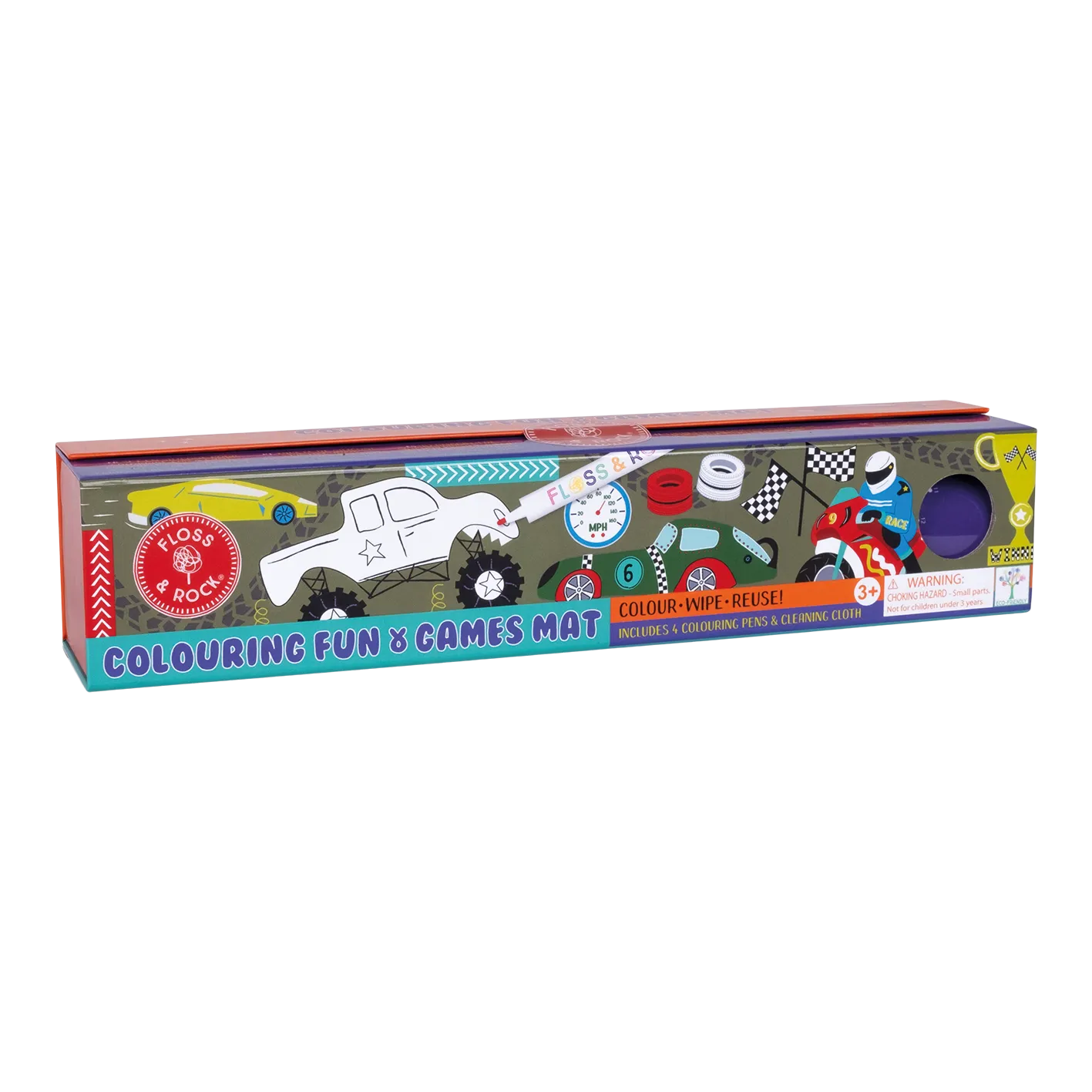 Floss & Rock Coloring Fun and Games Mat Cars