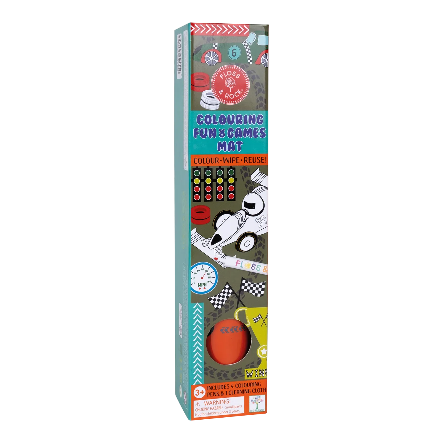 Floss & Rock Coloring Fun and Games Mat Cars