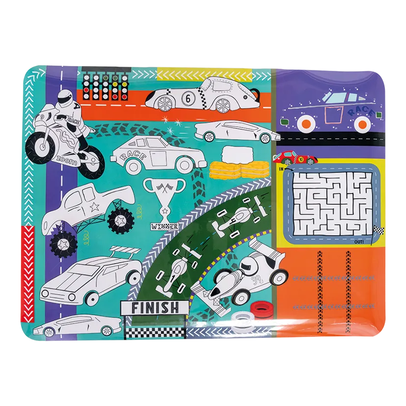 Floss & Rock Coloring Fun and Games Mat Cars