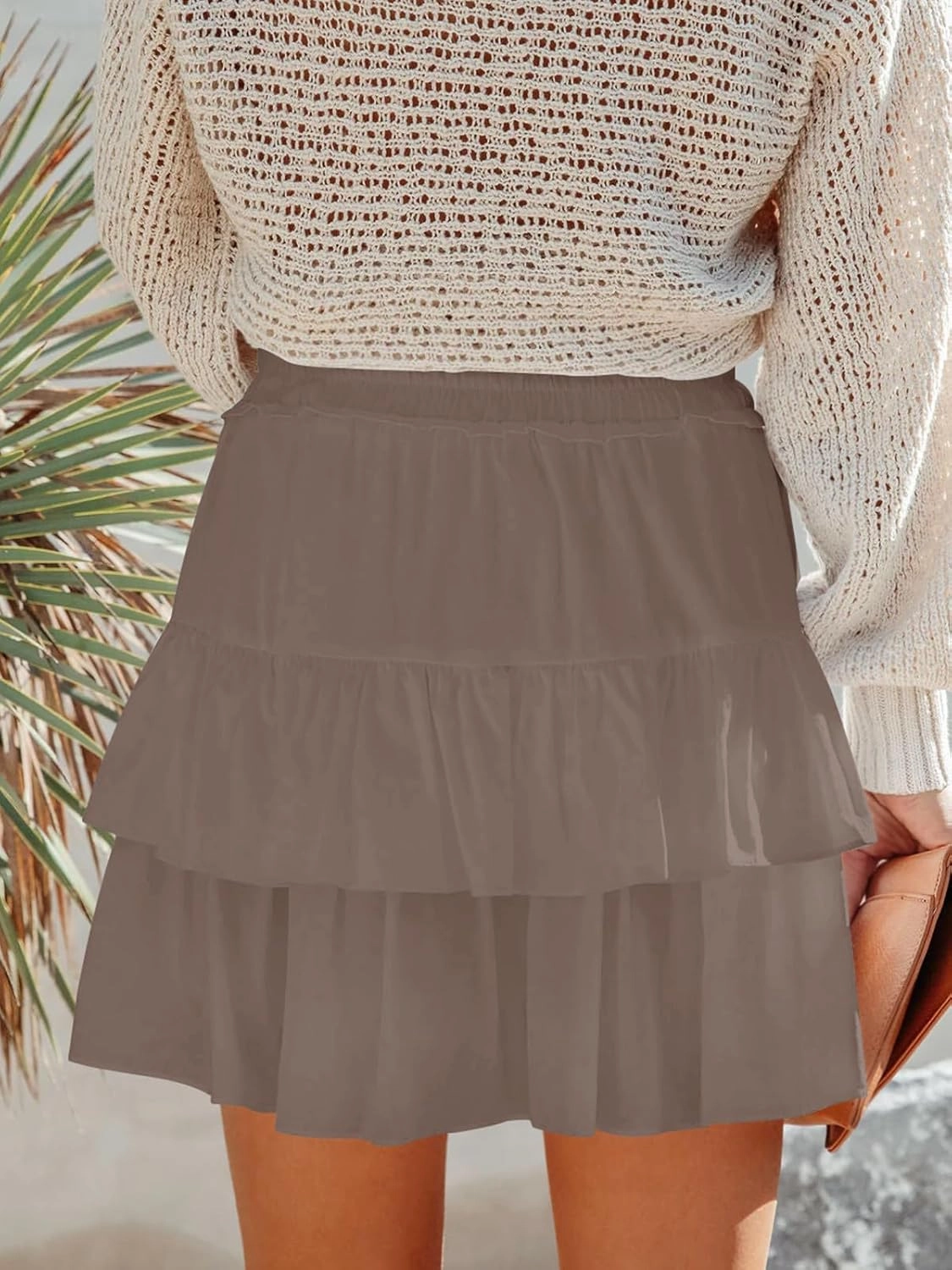 Flowy Shorts for Women Boho Ruffled Tiered Skorts Casual High Waist Mini Skirts Tennis Golf Comfy Shorts 2025