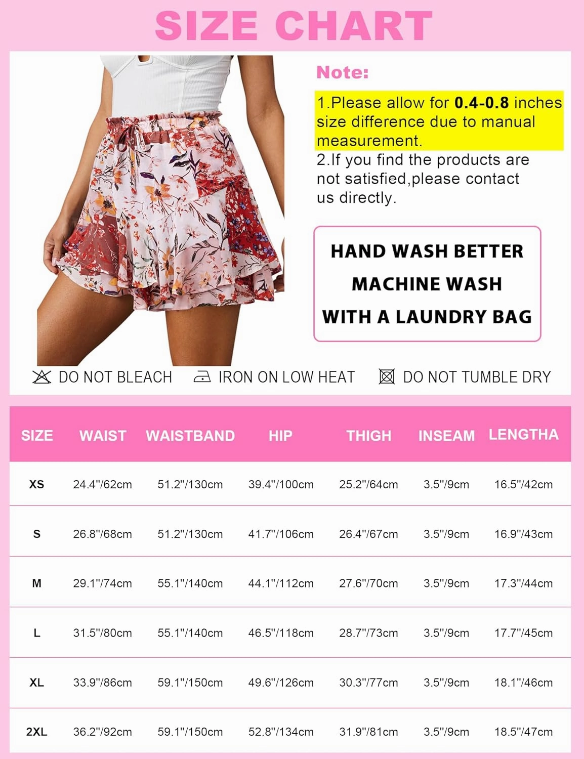 Flowy Shorts for Women Casual Cute Floral Skorts Chiffon Ruffle Tennis Mini Skirts Butterfly Summer Boho Shorts