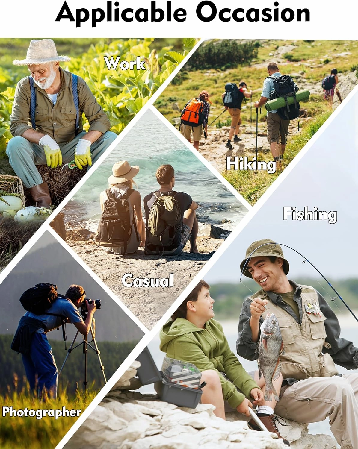 Flygo Men's Lightweight Outdoor Travel Work Fishing Vest with Multi-Pockets