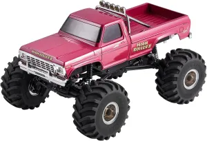 FMS 1/24 RC Crawler FCX24 Smasher V2 Monster Truck, Mini RTR 4WD 2.4GHz RC Off-Road Car with Remote Control & LED Lights for Adult Gifts (Red)