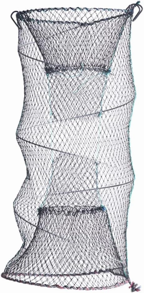 Foldable Bait Cast Mesh Net Zinc Plated Fishing Net for Crayfish Lobster Minnow Crab Shrimp Portable Design for Freshwater Saltwater Use