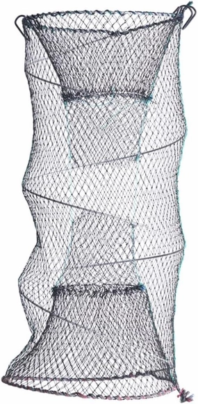 Foldable Bait Cast Mesh Net Zinc Plated Fishing Net for Crayfish Lobster Minnow Crab Shrimp Portable Design for Freshwater Saltwater Use