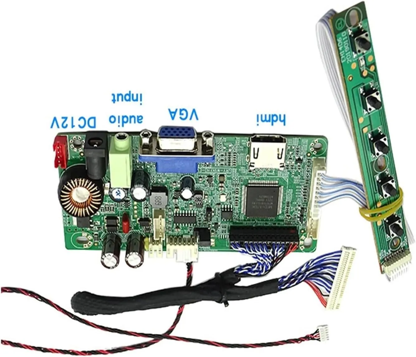 For 17-27inch LCD Screen Control Driver Board HDMI To LVDS Motherboard 1920 * 1080 Integrated LED Inverter DIY Display，,T-CON Logic Board(1920-1080 SET)