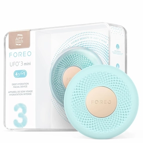 FOREO UFO 3 mini 4-in-1 Face Mask Skincare Device - Face Moisturiser - Anti-Aging - Red Light - Warming - Facial Massage - App-connected - Arctic Blue