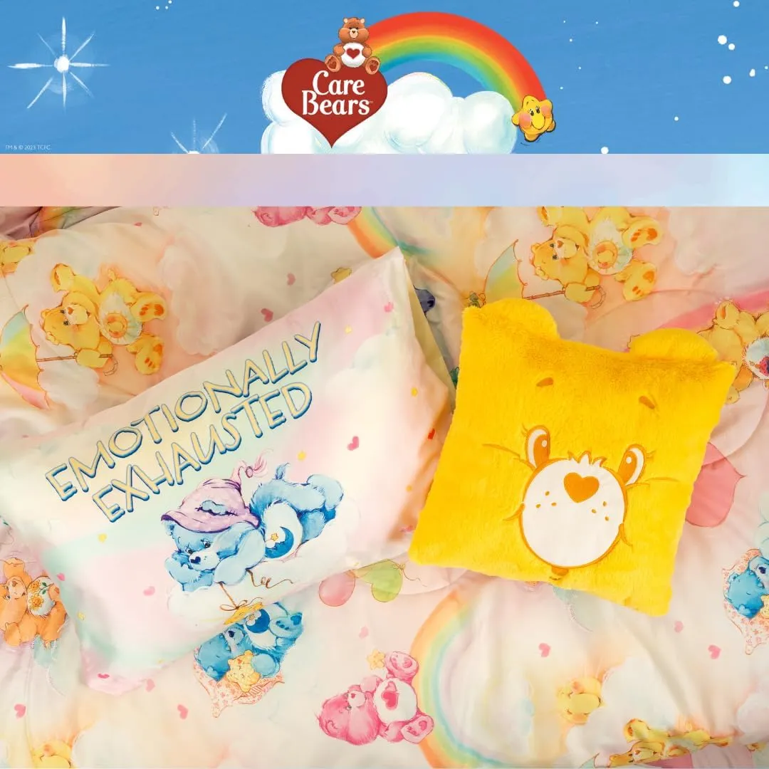 Franco Bedding Super Soft Plush Decorative Throw Cuddle Pillow (100% Officially Licensed Product), One Size, Care Bears Funshine Bear