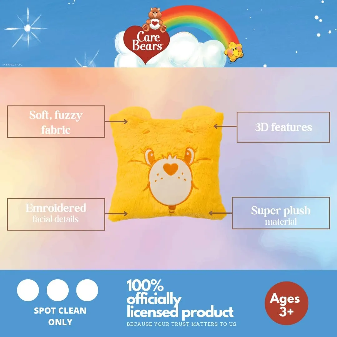 Franco Bedding Super Soft Plush Decorative Throw Cuddle Pillow (100% Officially Licensed Product), One Size, Care Bears Funshine Bear