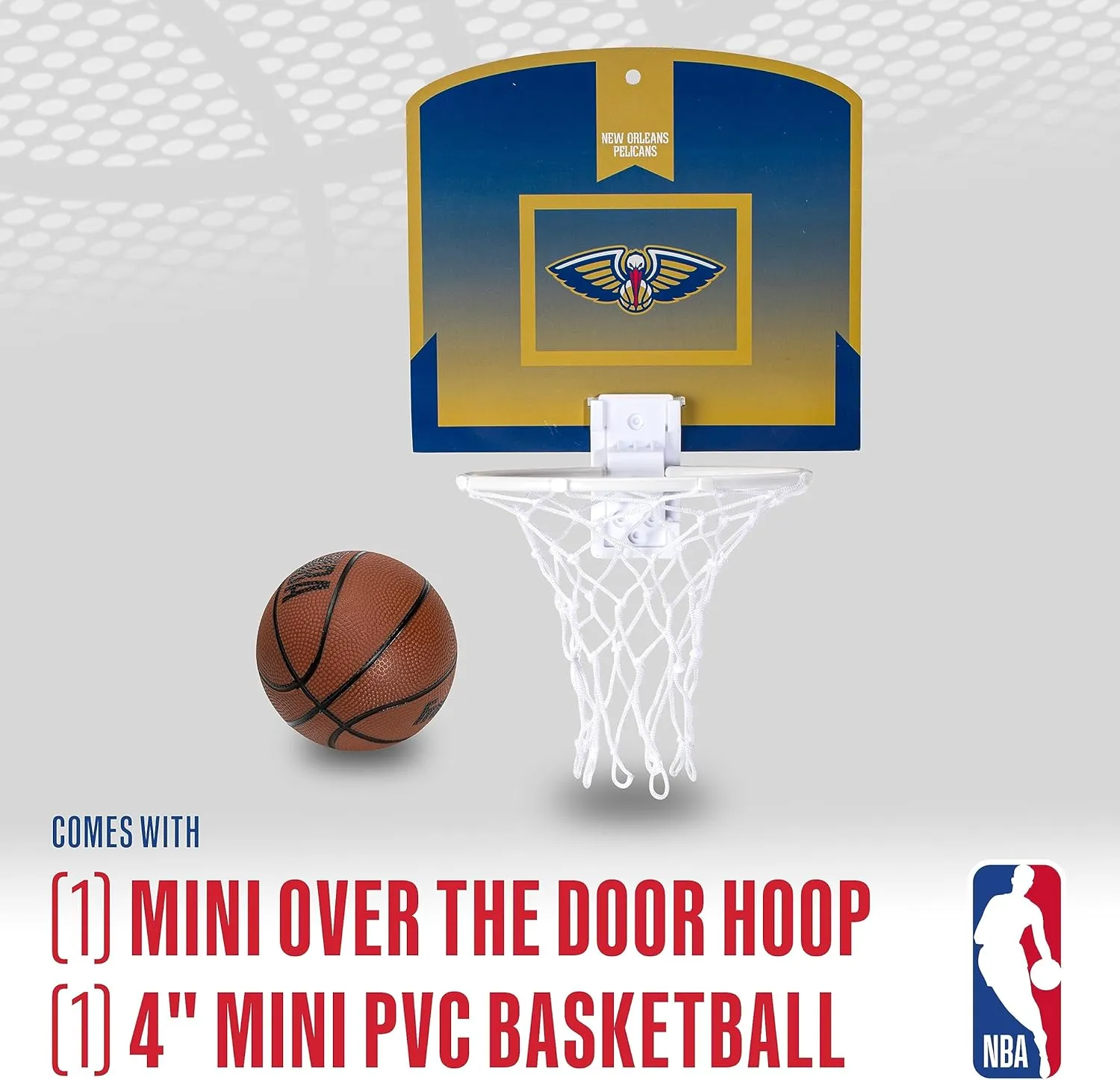 Franklin Sports NBA Over the Door Basketball Hoop - Kids Indoor Mini Hoop Set with Basketball - Perfect for Bedroom or Office