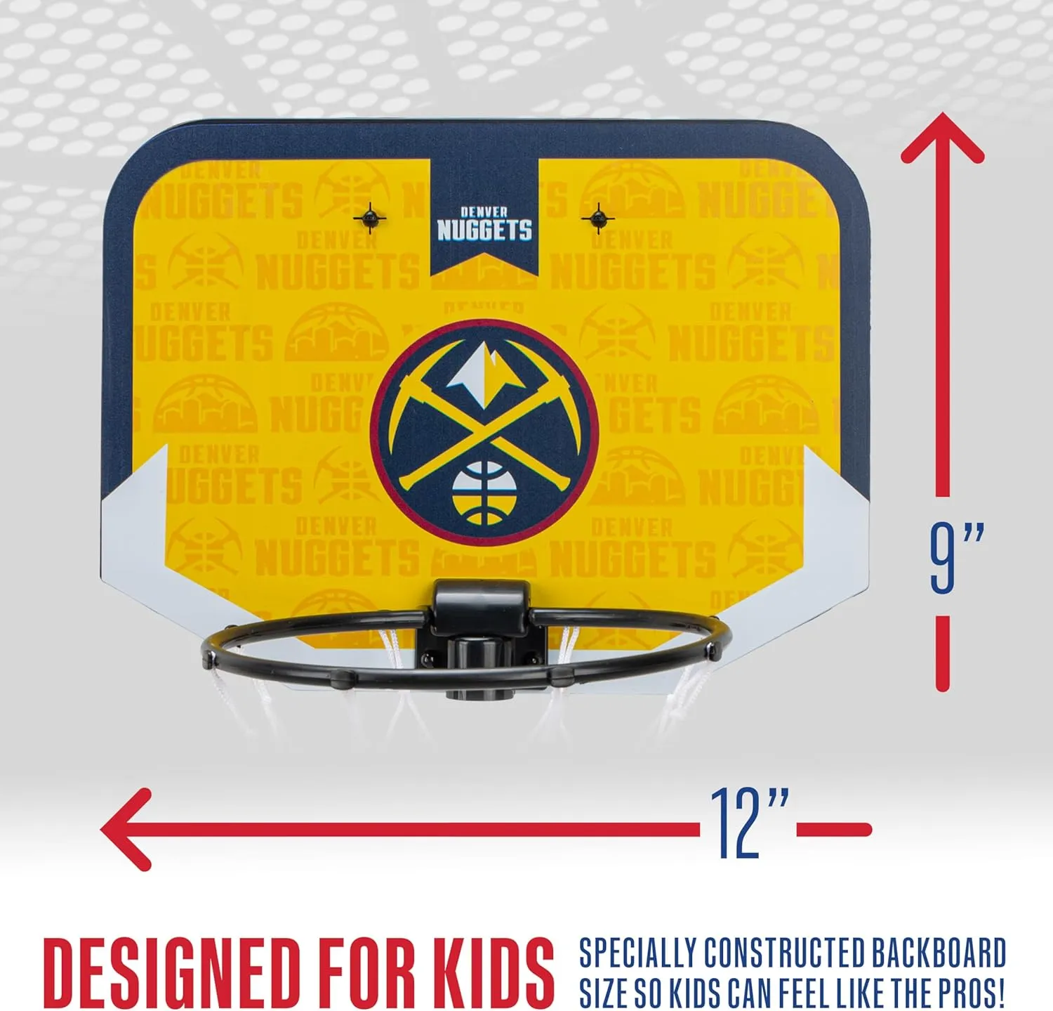 Franklin Sports NBA Team Over The Door Basketball Hoop - Kids Indoor Mini Basketball Hoop with Basketball - NBA Fan Shop Mini Hoop for Bedroom & Office