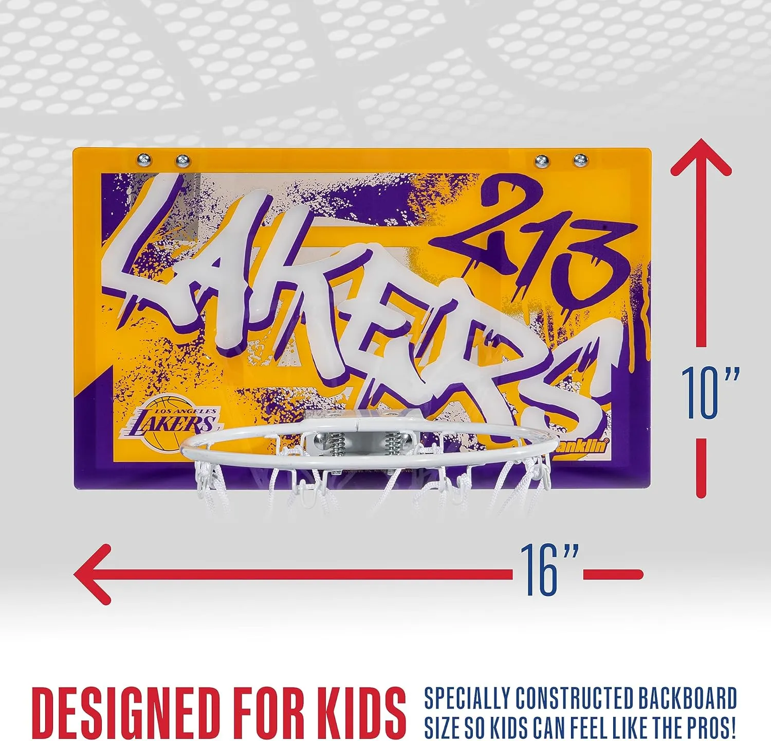 Franklin Sports NBA Team Over the Door Basketball Hoops - Kids Indoor Mini Basketball Hoop   Ball Set - NBA Fan Mini Hoops