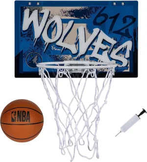 Franklin Sports NBA Team Over the Door Basketball Hoops - Kids Indoor Mini Basketball Hoop   Ball Set - NBA Fan Mini Hoops