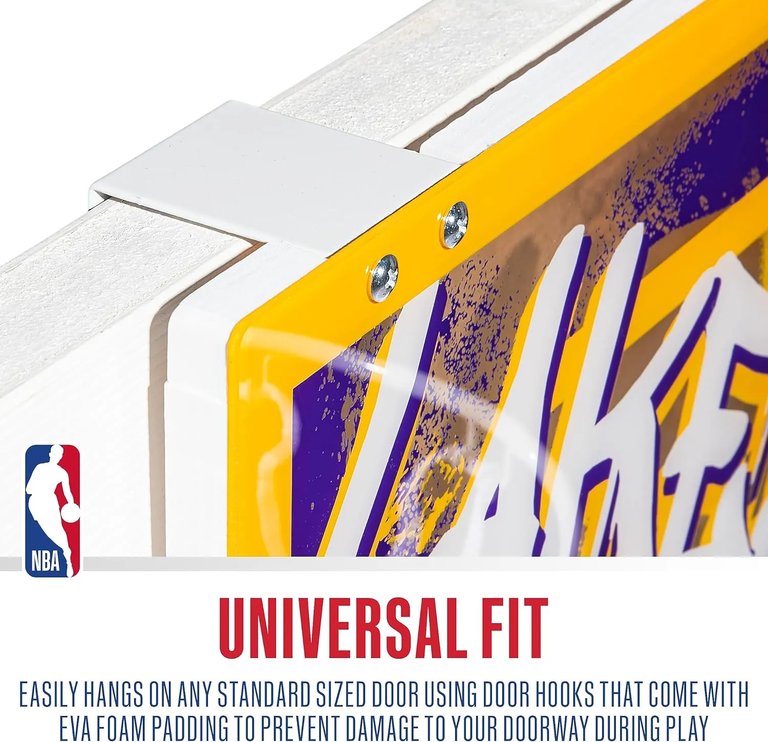 Franklin Sports NBA Team Over the Door Basketball Hoops - Kids Indoor Mini Basketball Hoop   Ball Set - NBA Fan Mini Hoops