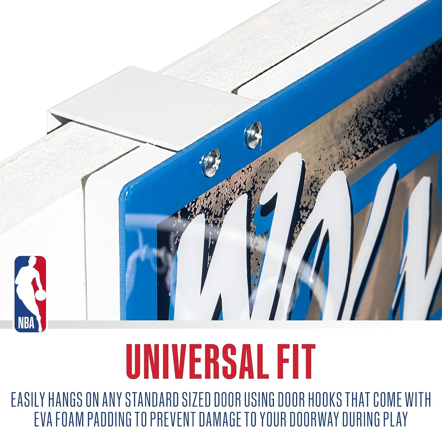 Franklin Sports NBA Team Over the Door Basketball Hoops - Kids Indoor Mini Basketball Hoop   Ball Set - NBA Fan Mini Hoops