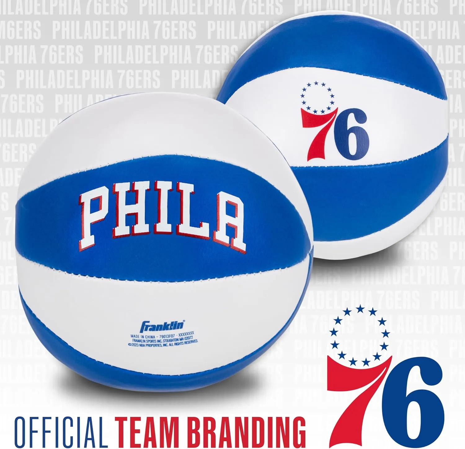 Franklin Sports NBA Toy Basketballs - 2 Pack of Kids Soft Mini Basketballs for Over the Door   Indoor Hoops - NBA Fan Shop Kids Soft Toy Basketballs - (2) Mini Balls Included