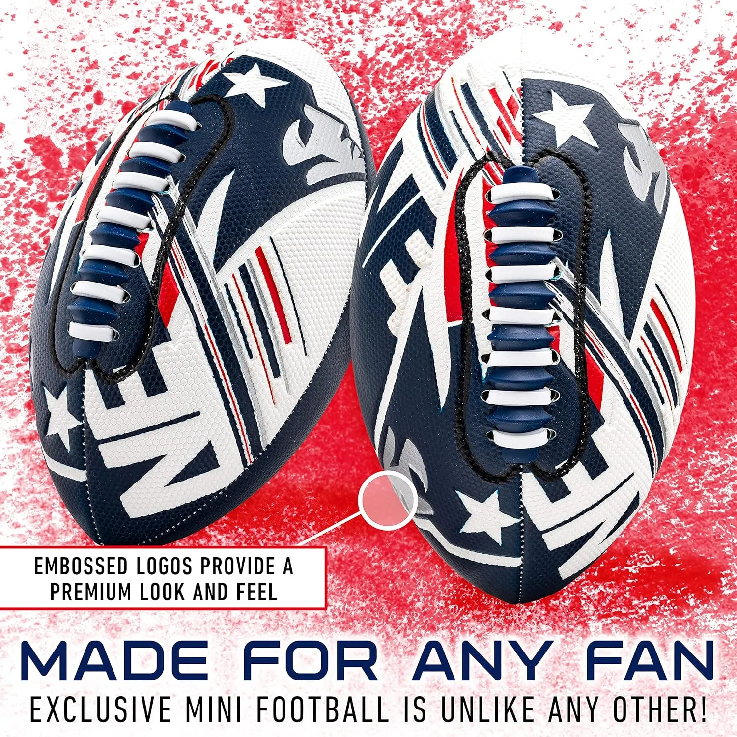 Franklin Sports NFL Team Mini Footballs - Youth 8.5" Official NFL Licensed Football   Air Pump Set