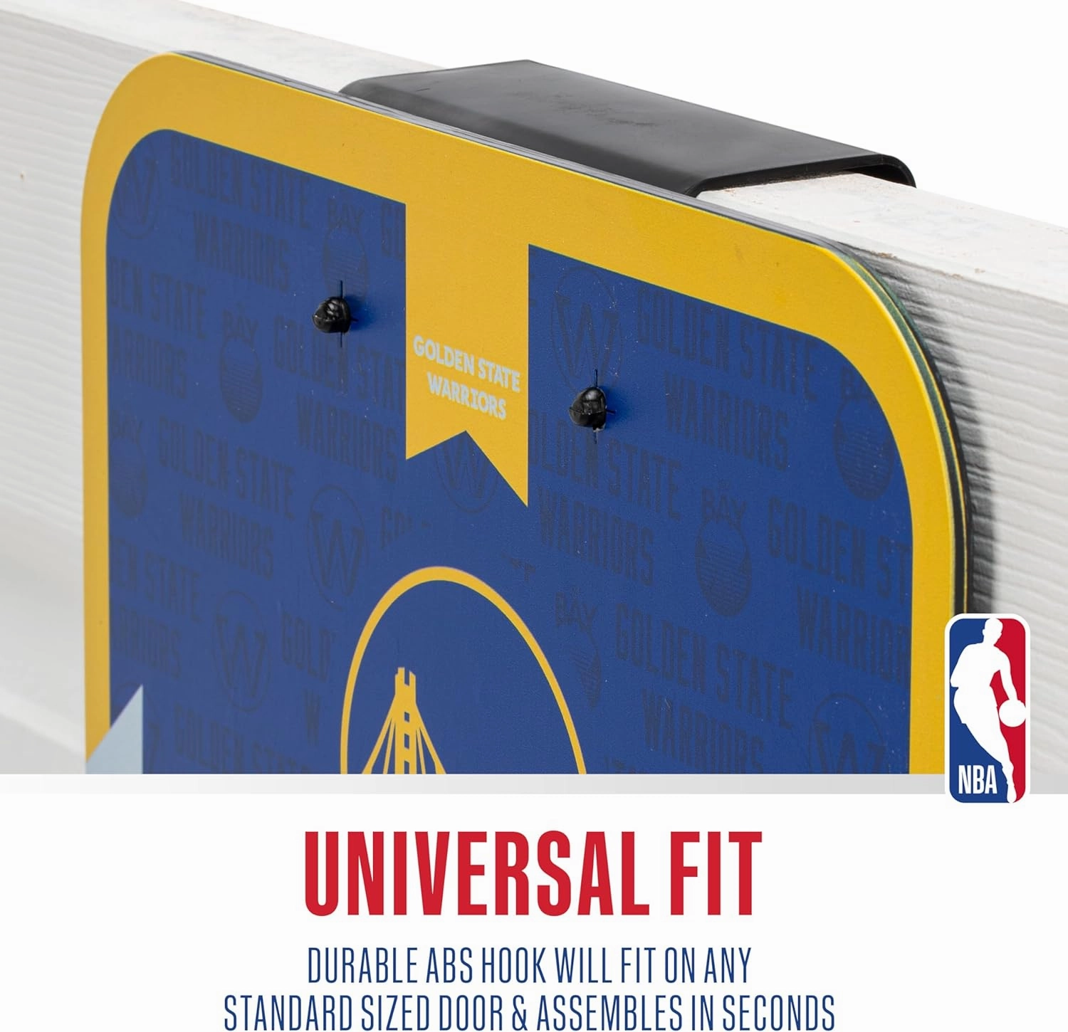 Franklin Sports NBA Team Over The Door Basketball Hoop - Kids Indoor Mini Basketball Hoop with Basketball - NBA Fan Shop Mini Hoop for Bedroom & Office