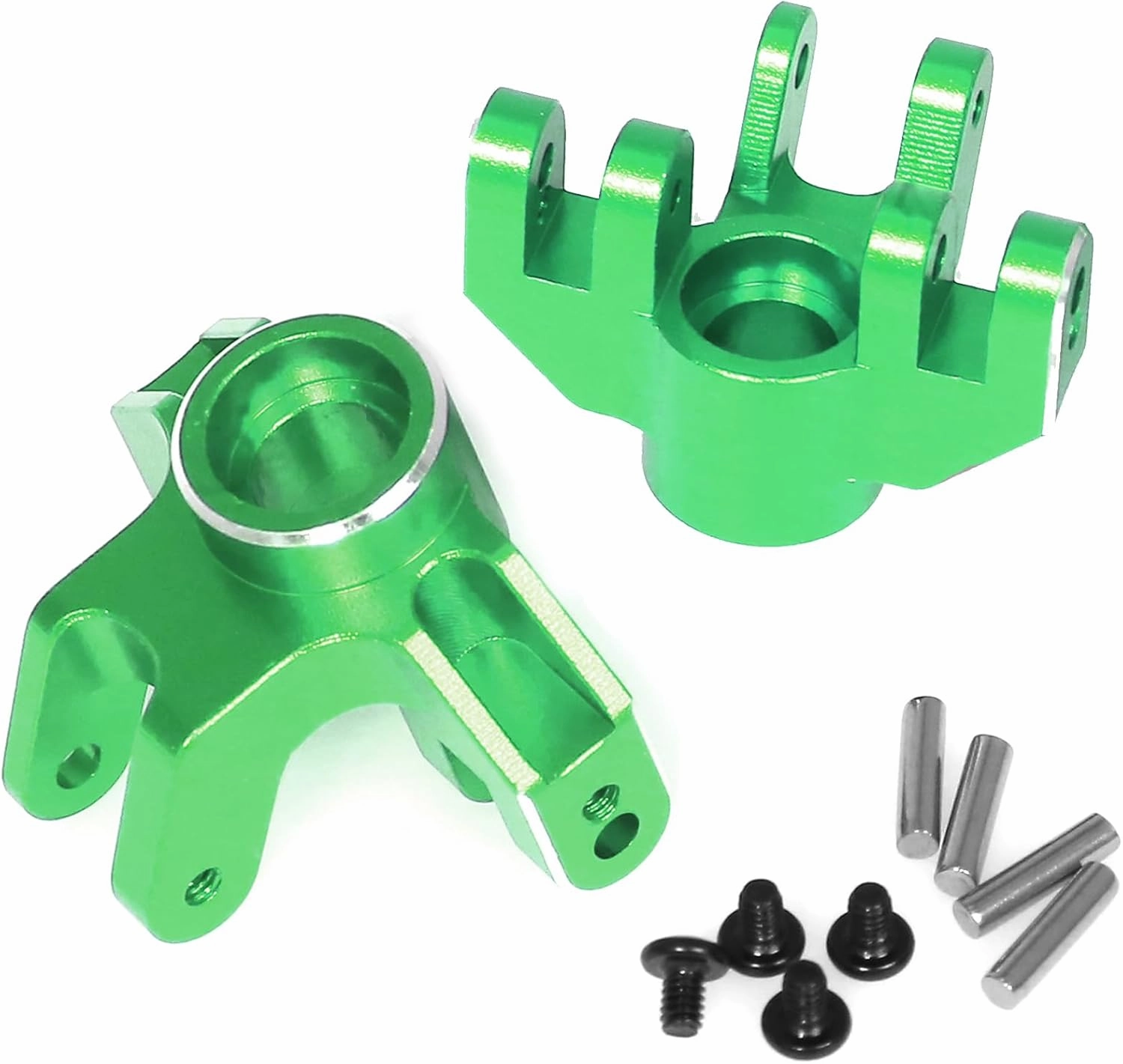 Front Spindle Metal Aluminum for Losi 1/18 Mini LMT 4X4 Brushed Monster Truck，Replacement for LOS214041 Upgrade Parts Front Knuckle Spindle for Losi - LOS01026 1/18 Mini LMT Monster (Green Anodized)