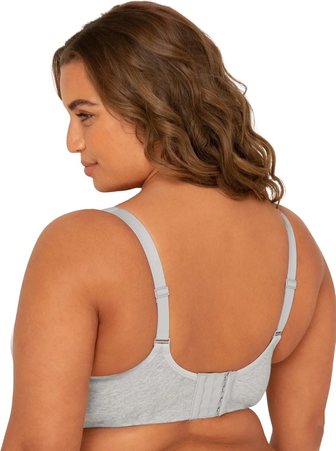Fruit of the Loom Women's Fit for Me Collection: Plus-Size Unlined Underwire Bra-Cotton Comfort & Pinch-Free Straps