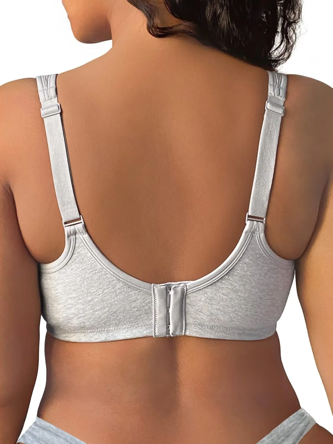 Fruit of the Loom Women's Fit for Me Collection: Plus-Size Unlined Underwire Bra-Cotton Comfort & Pinch-Free Straps